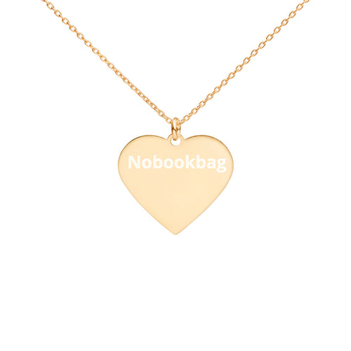 Woman Engraved Silver Heart Necklace NOBOOKBAG